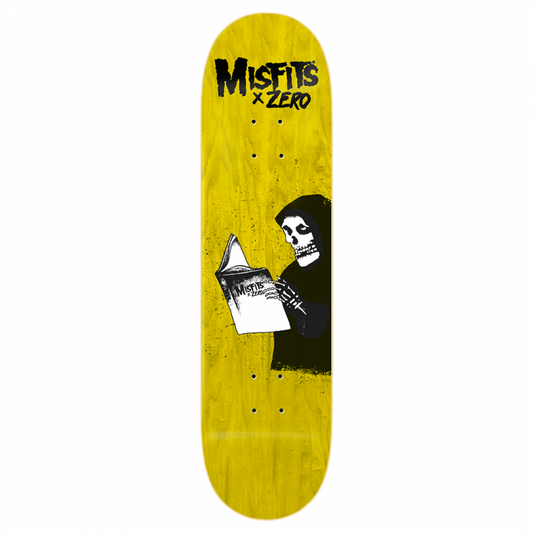 Zero x Misfits Ghost Stories Yellow R7 Skateboard Deck 8.25"