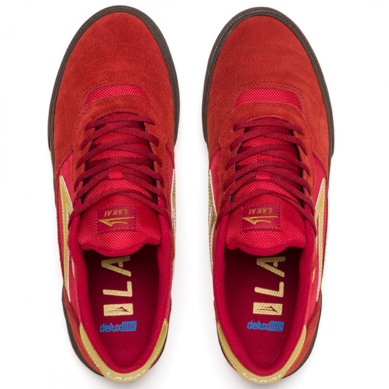 Lakai Cambridge Red/Gum Suede Sneakers