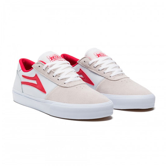 Lakai Manchester White/Red Suede Sneakers