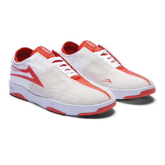 Lakai Mod Cup Shoes - White/Flame Suede